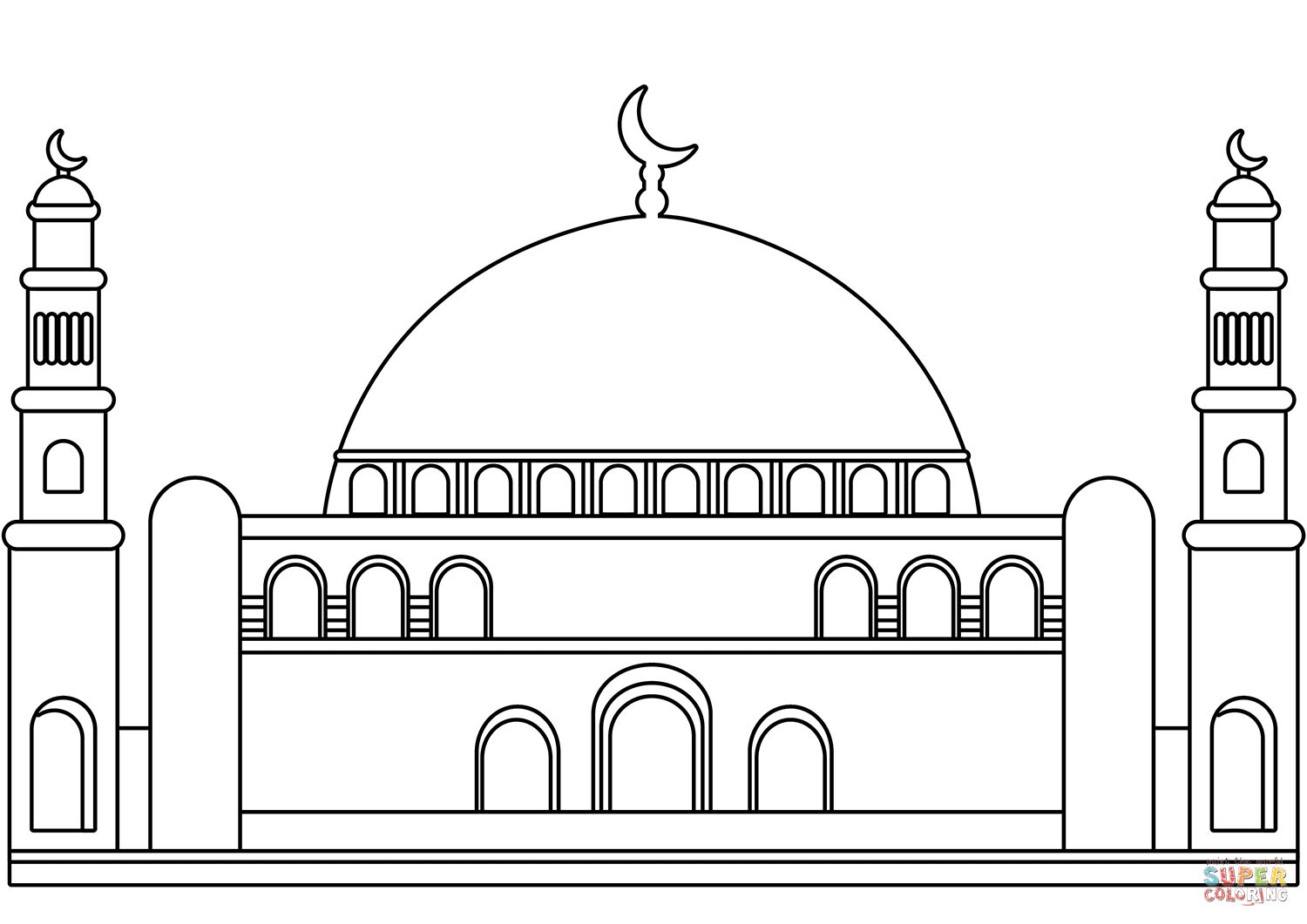 Çocuklar İçin  Ülkeler Medeniyetler islam Boyama Sayfaları 