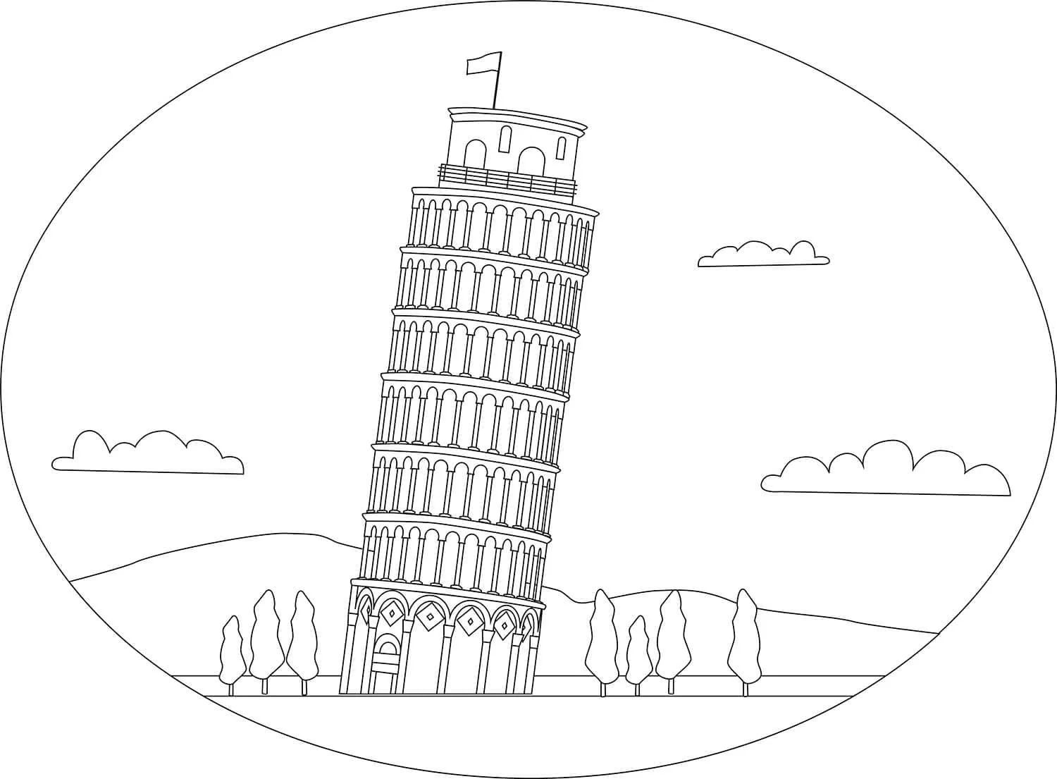 Çocuklar İçin  Ülkeler Medeniyetler italya Boyama Sayfaları 