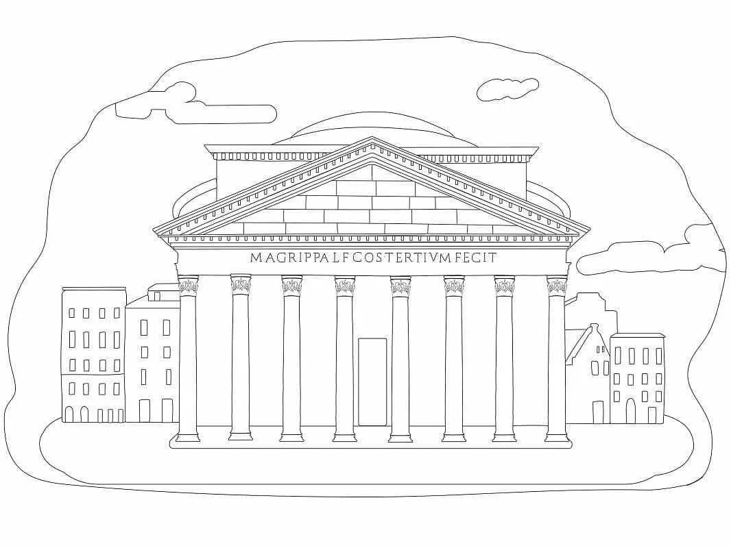 Çocuklar İçin  Ülkeler Medeniyetler italya Boyama Sayfaları 