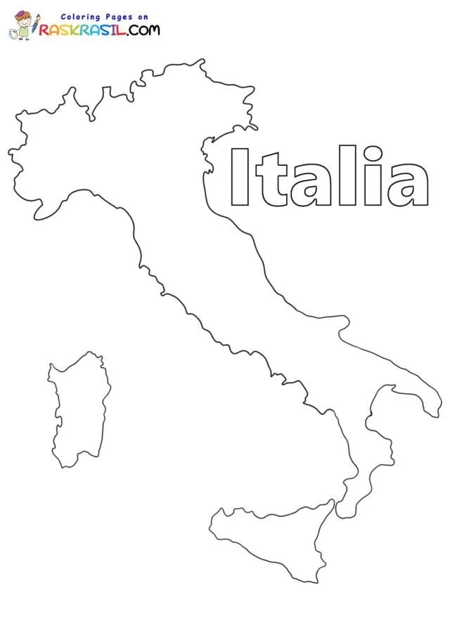 Çocuklar İçin  Ülkeler Medeniyetler italya Boyama Sayfaları 