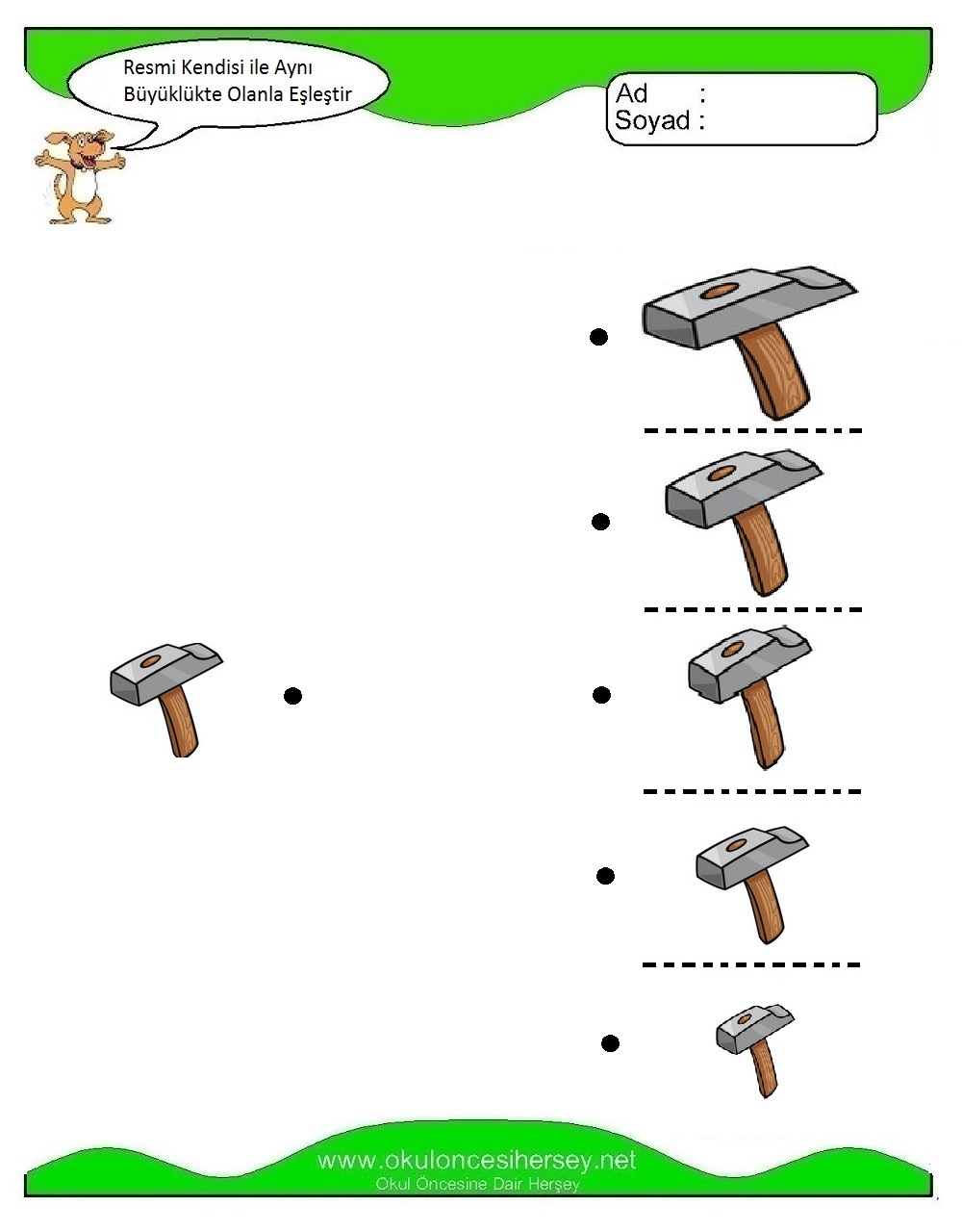 Resmi Aynı Büyüklükte Olan İle Eşleştir