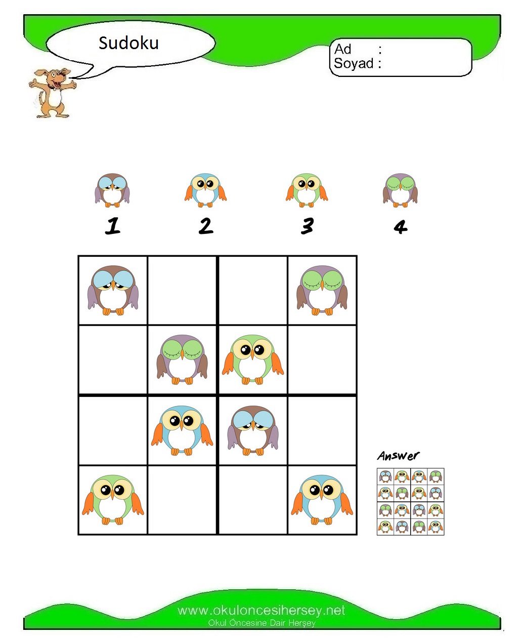 Resimli Sudoku Bulmaca