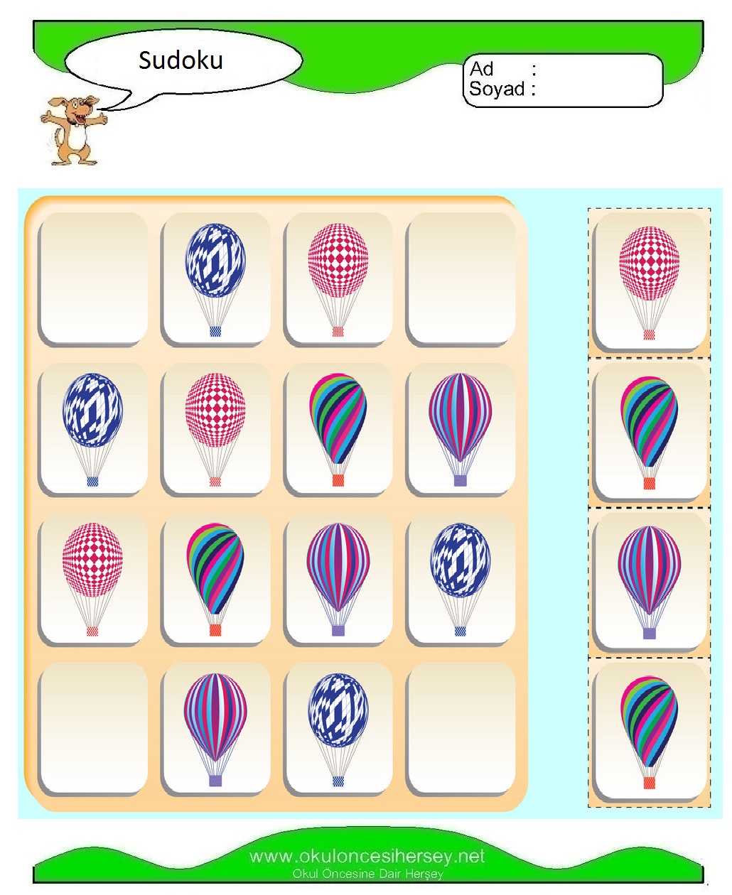 Resimli Sudoku Bulmaca
