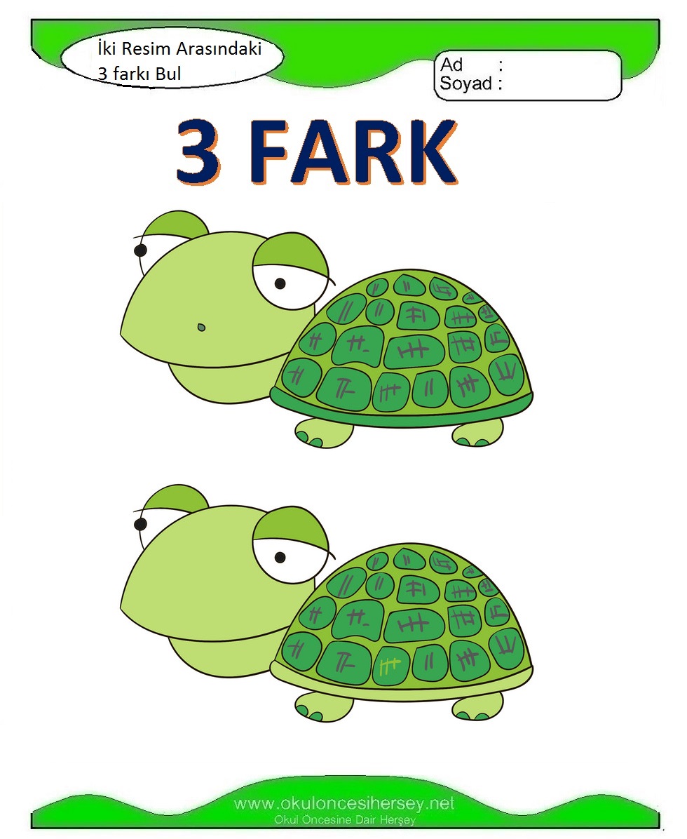 İki Resim Arasındaki 3 Farkı Bul