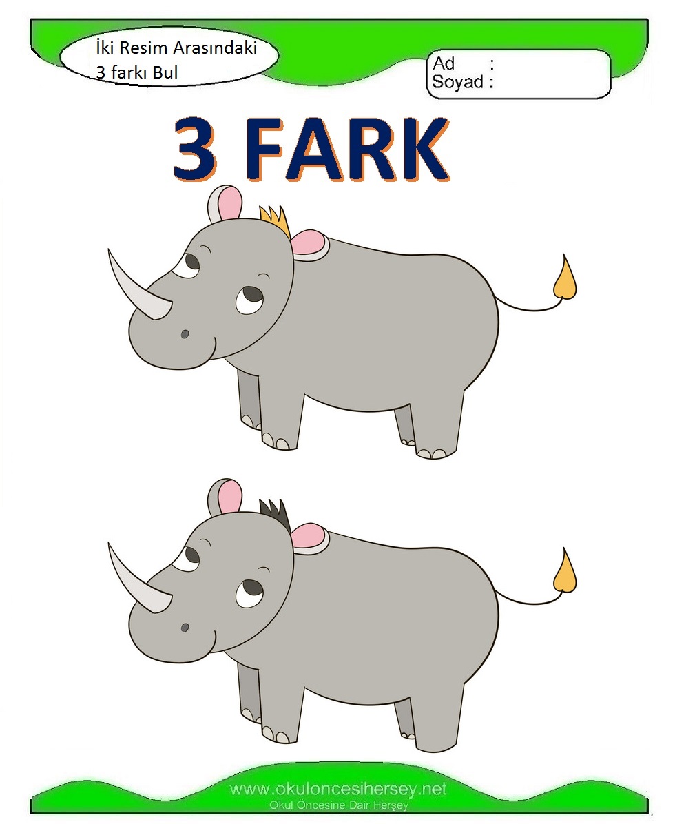 İki Resim Arasındaki 3 Farkı Bul