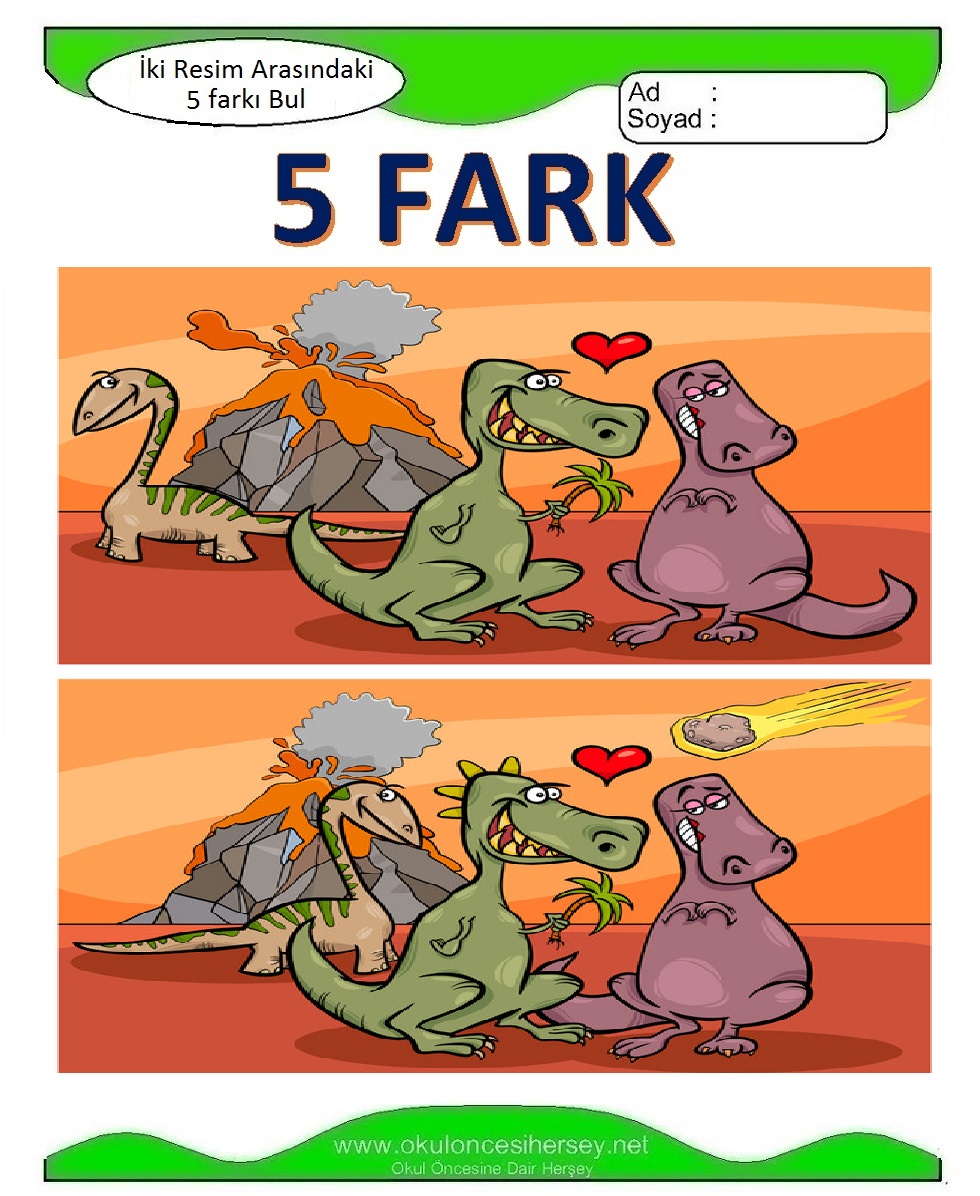 İki Resim Arasındaki 5 Farkı Bul