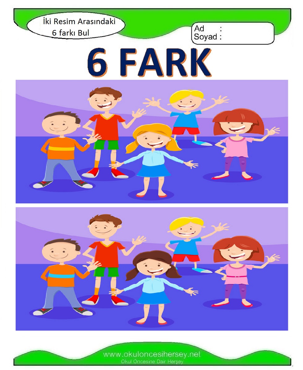 İki Resim Arasındaki 6 Farkı Bul