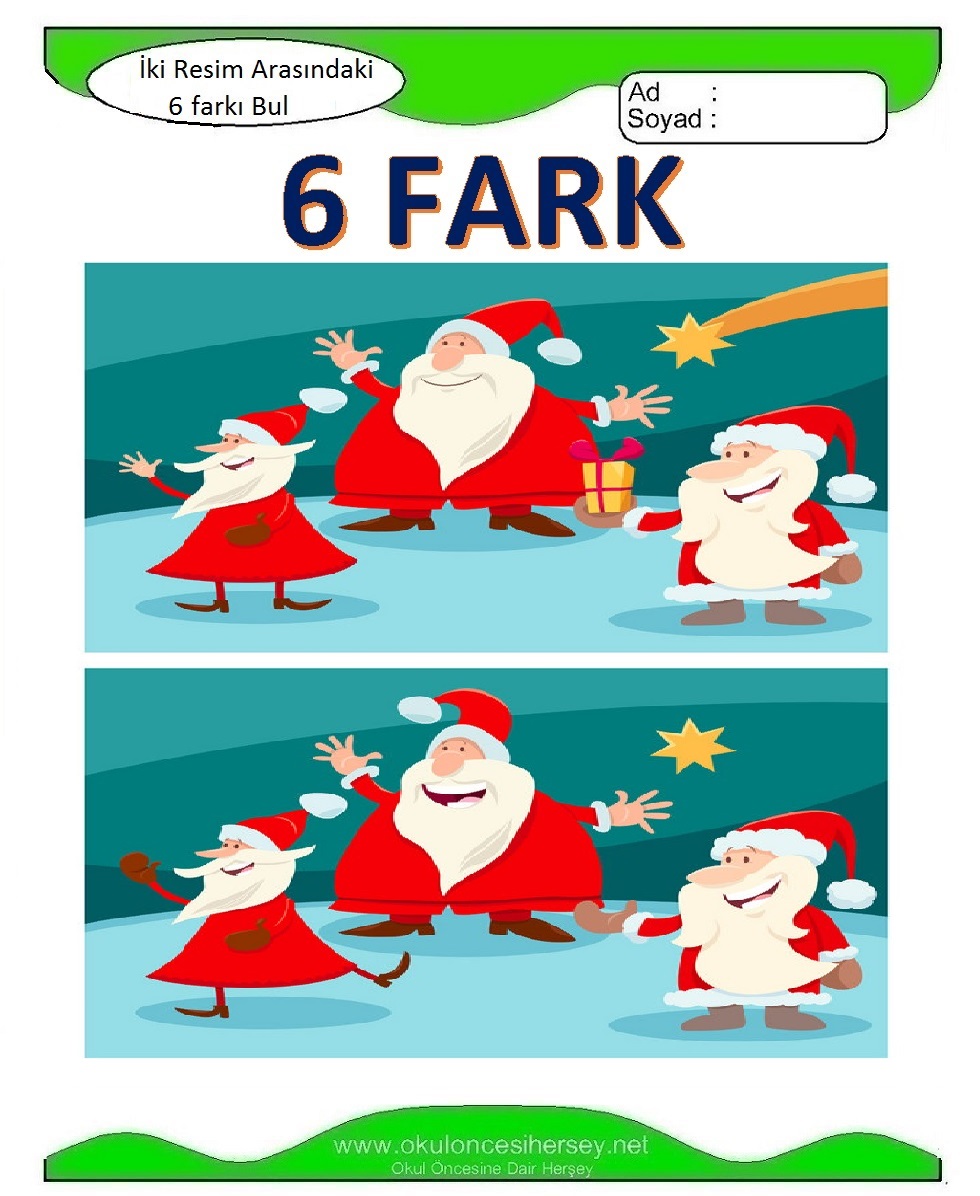 İki Resim Arasındaki 6 Farkı Bul