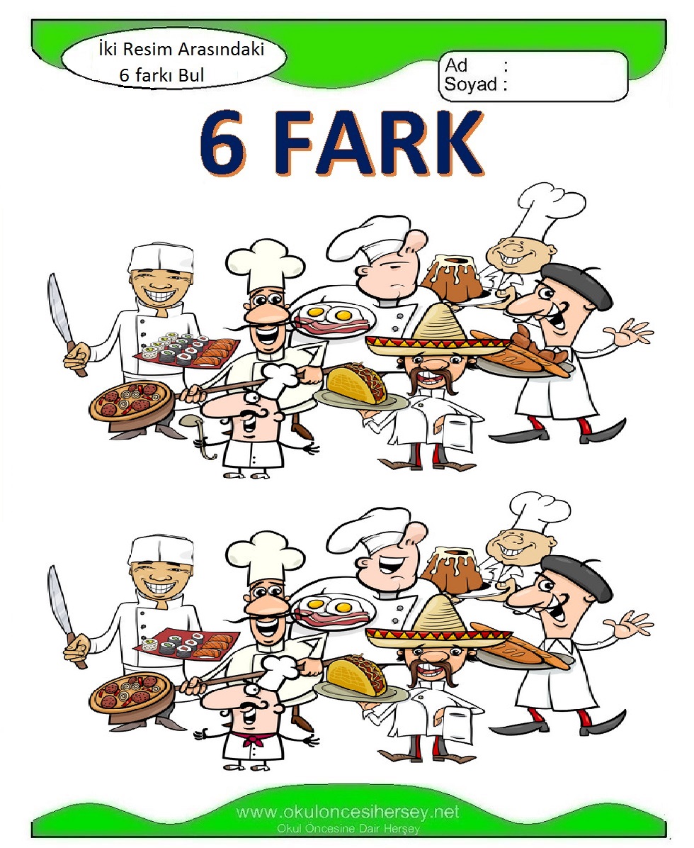 İki Resim Arasındaki 6 Farkı Bul