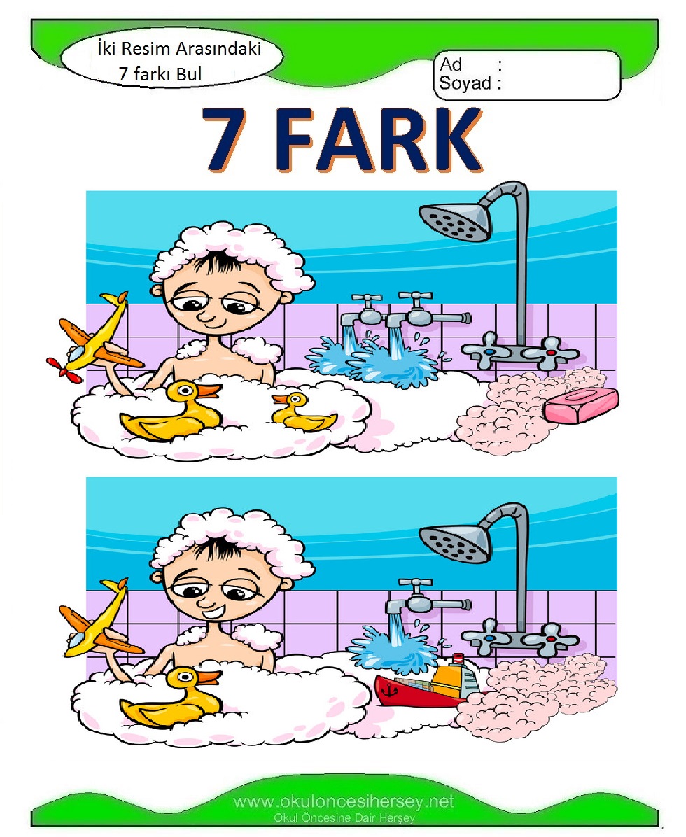 İki Resim Arasındaki 7 Farkı Bul