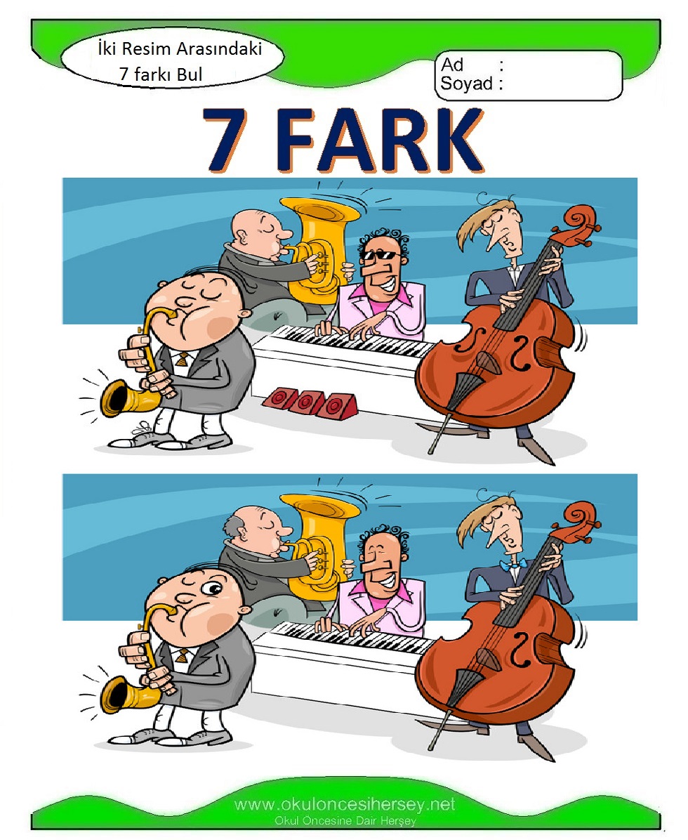 İki Resim Arasındaki 7 Farkı Bul