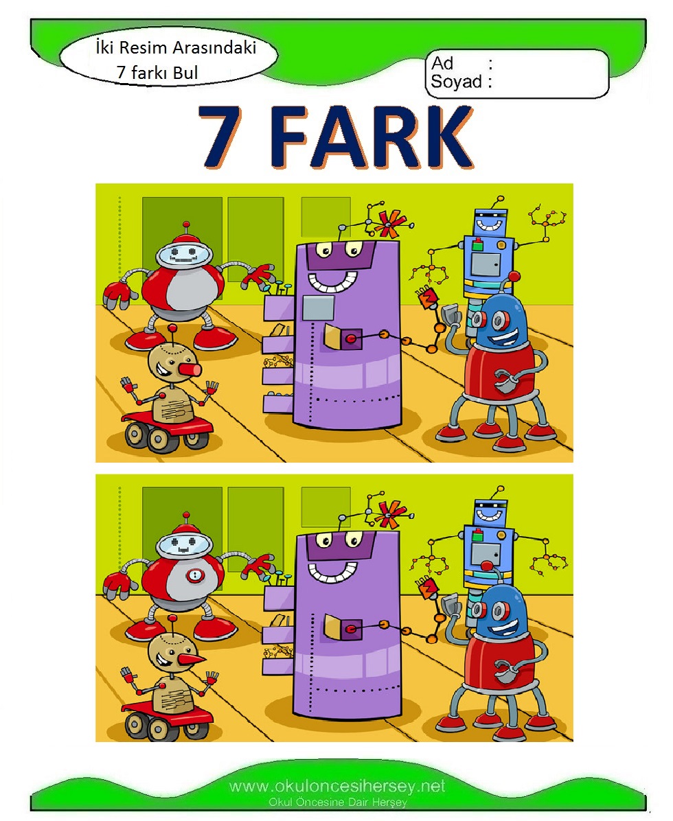 İki Resim Arasındaki 7 Farkı Bul