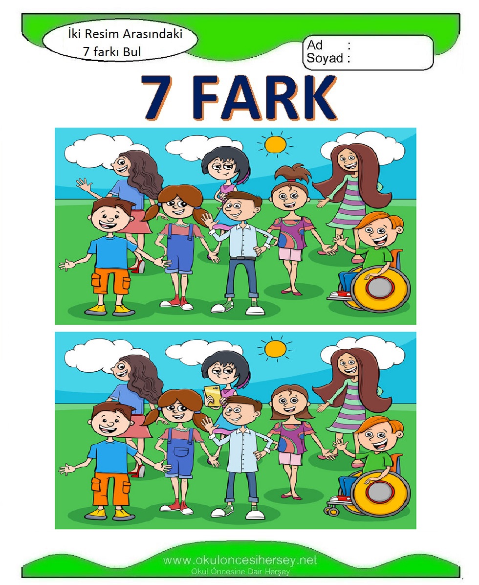 İki Resim Arasındaki 7 Farkı Bul