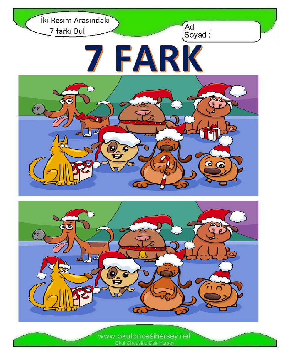 İki Resim Arasındaki 7 Farkı Bul