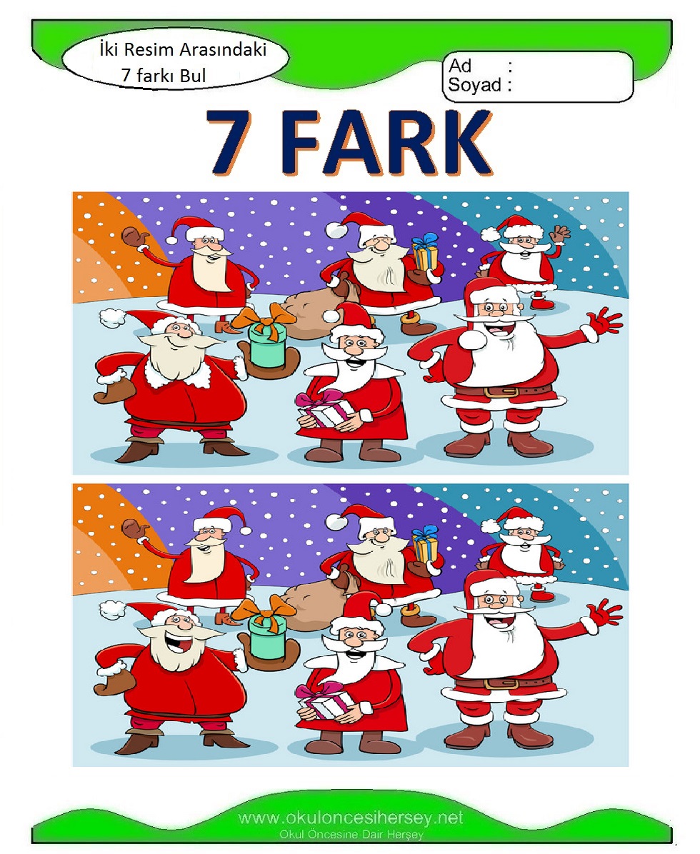 İki Resim Arasındaki 7 Farkı Bul