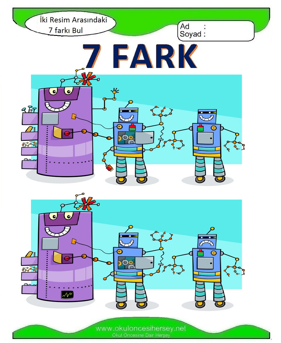 İki Resim Arasındaki 7 Farkı Bul