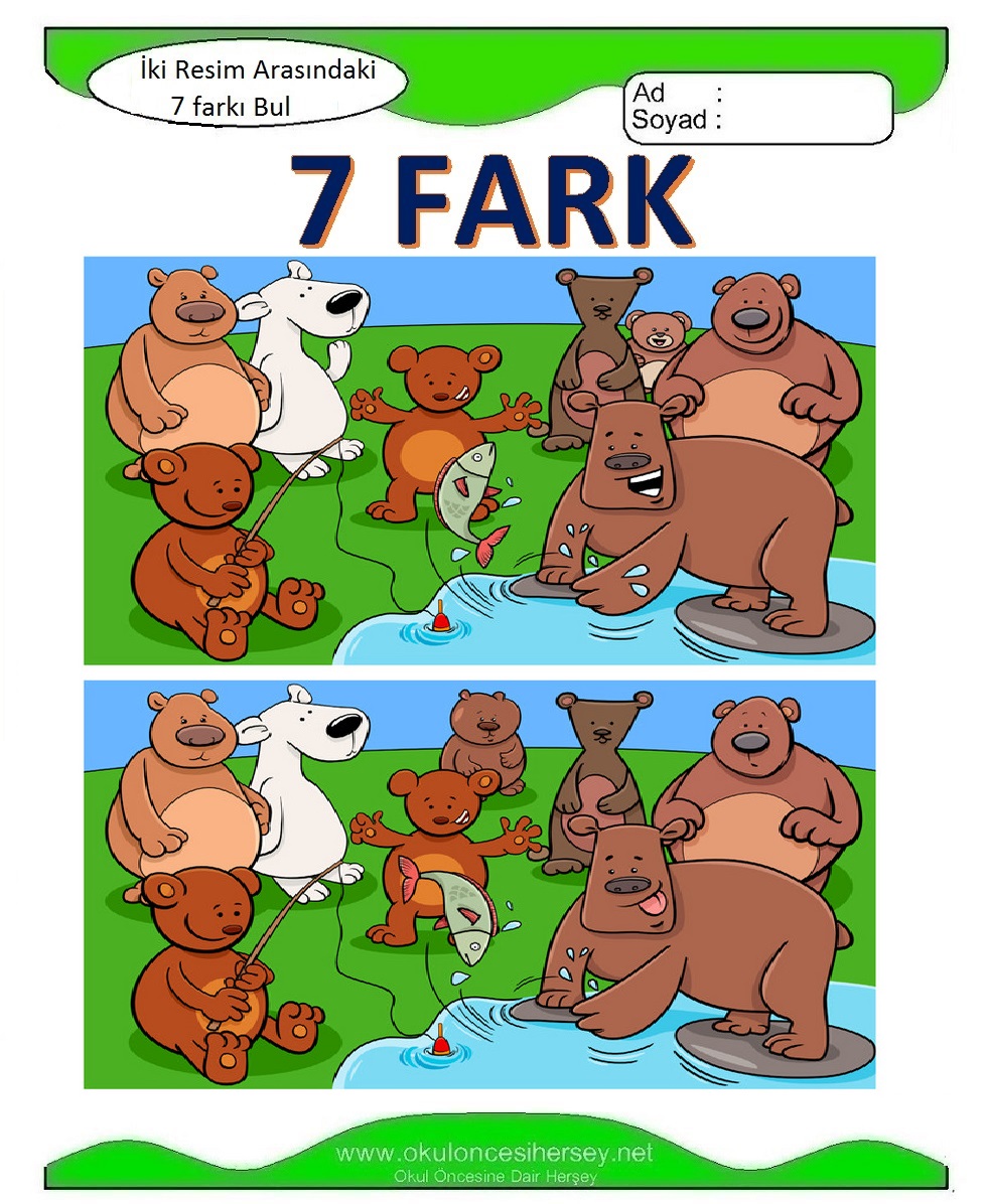 İki Resim Arasındaki 7 Farkı Bul