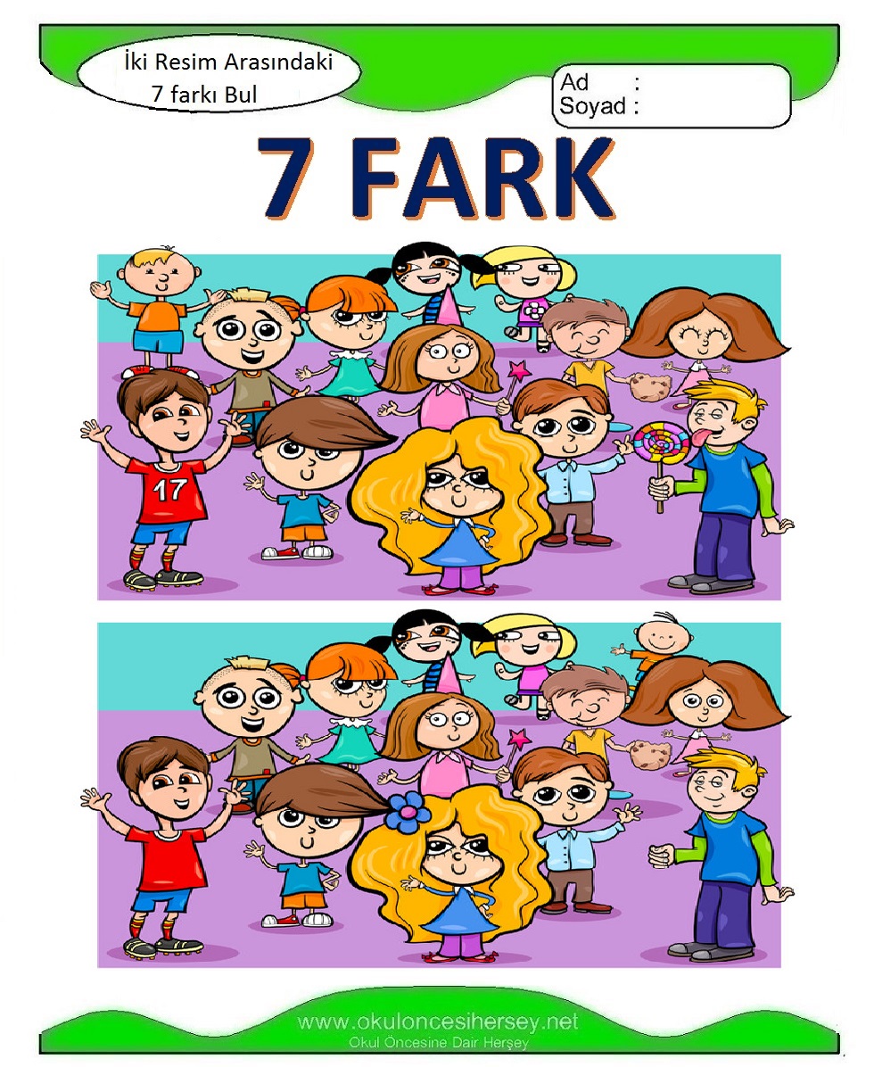 İki Resim Arasındaki 7 Farkı Bul