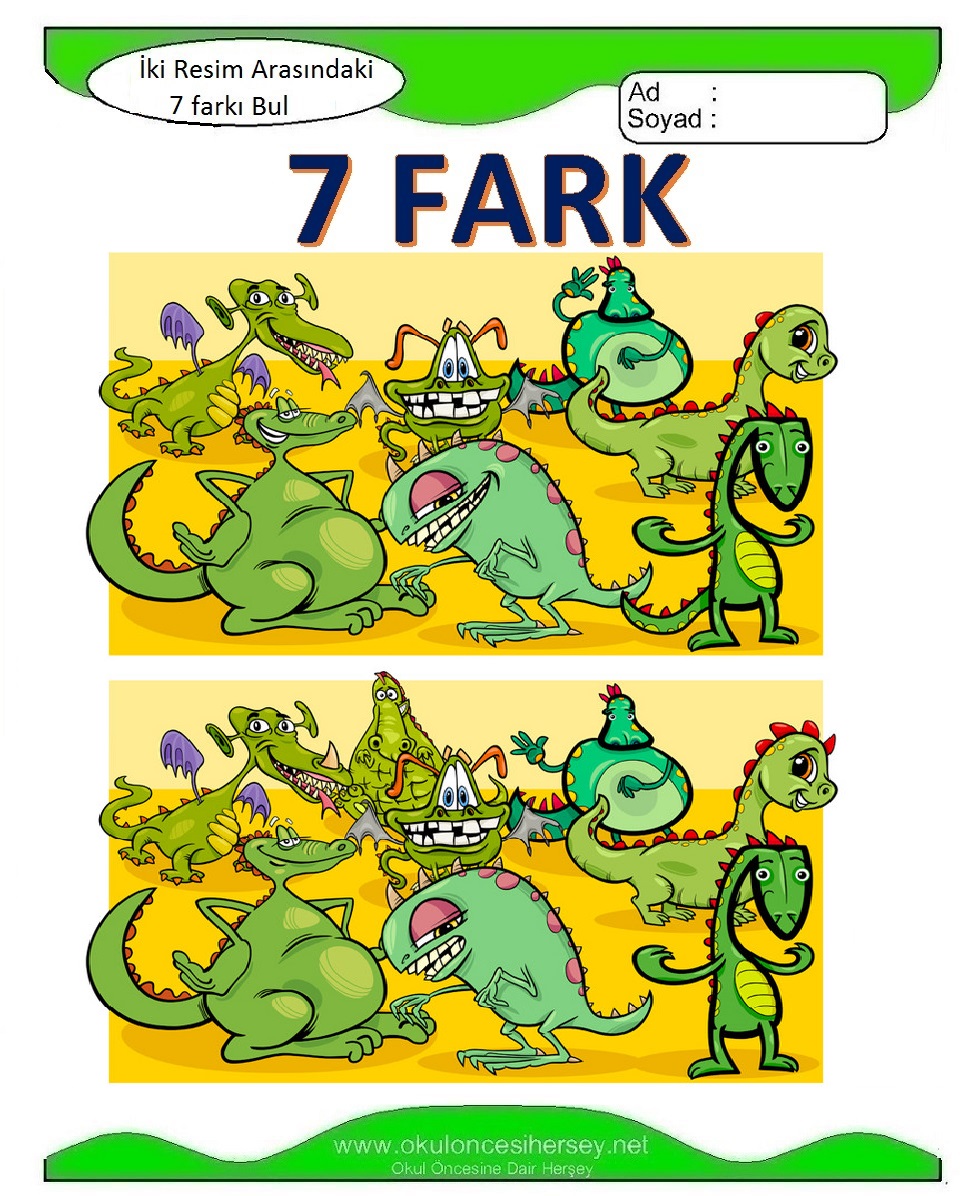 İki Resim Arasındaki 7 Farkı Bul