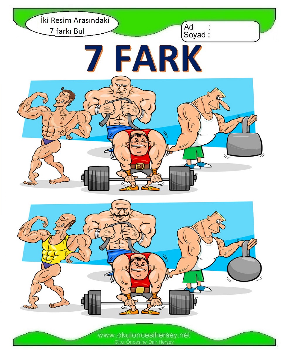 İki Resim Arasındaki 7 Farkı Bul