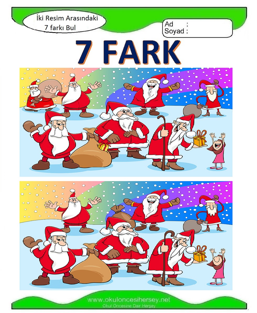 İki Resim Arasındaki 7 Farkı Bul