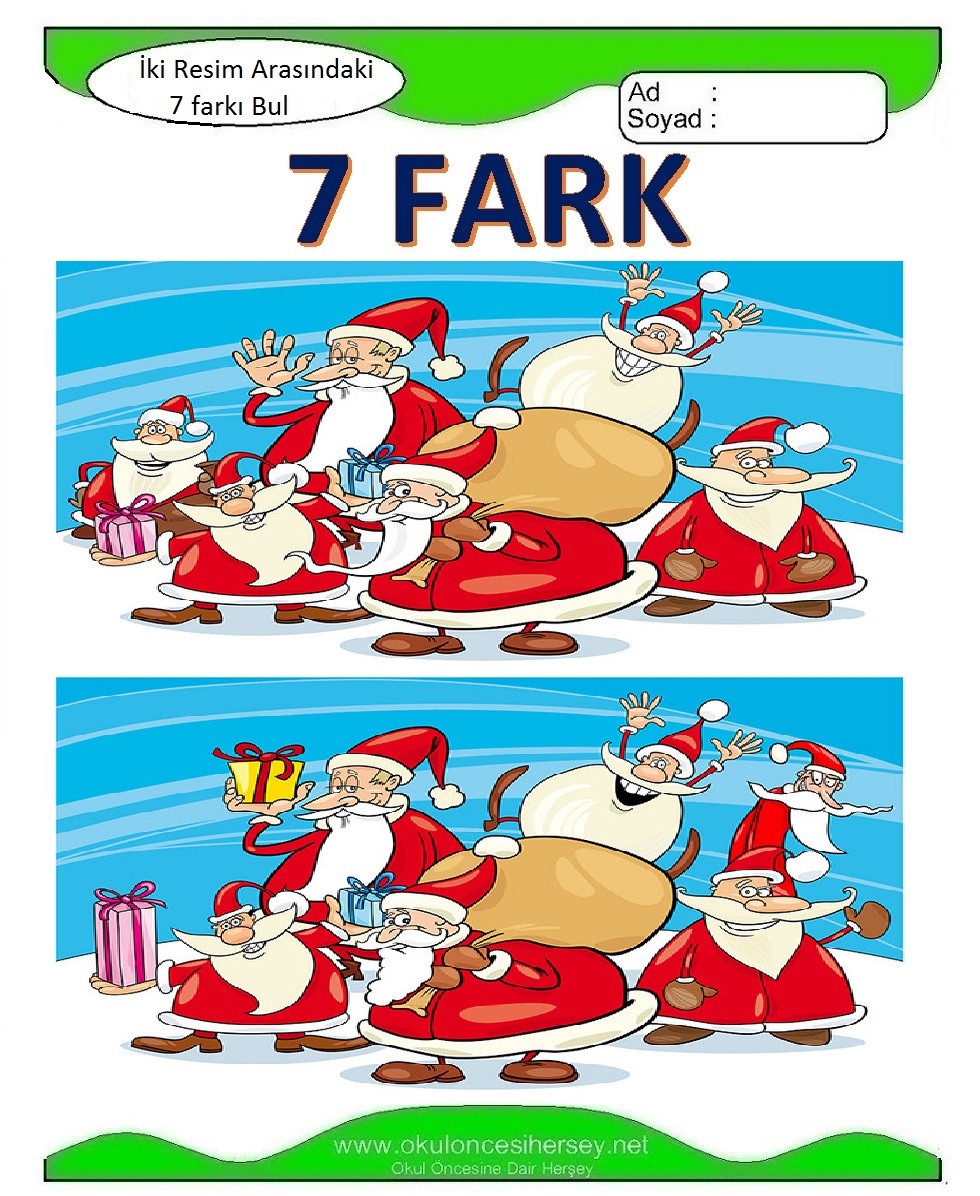 İki Resim Arasındaki 7 Farkı Bul