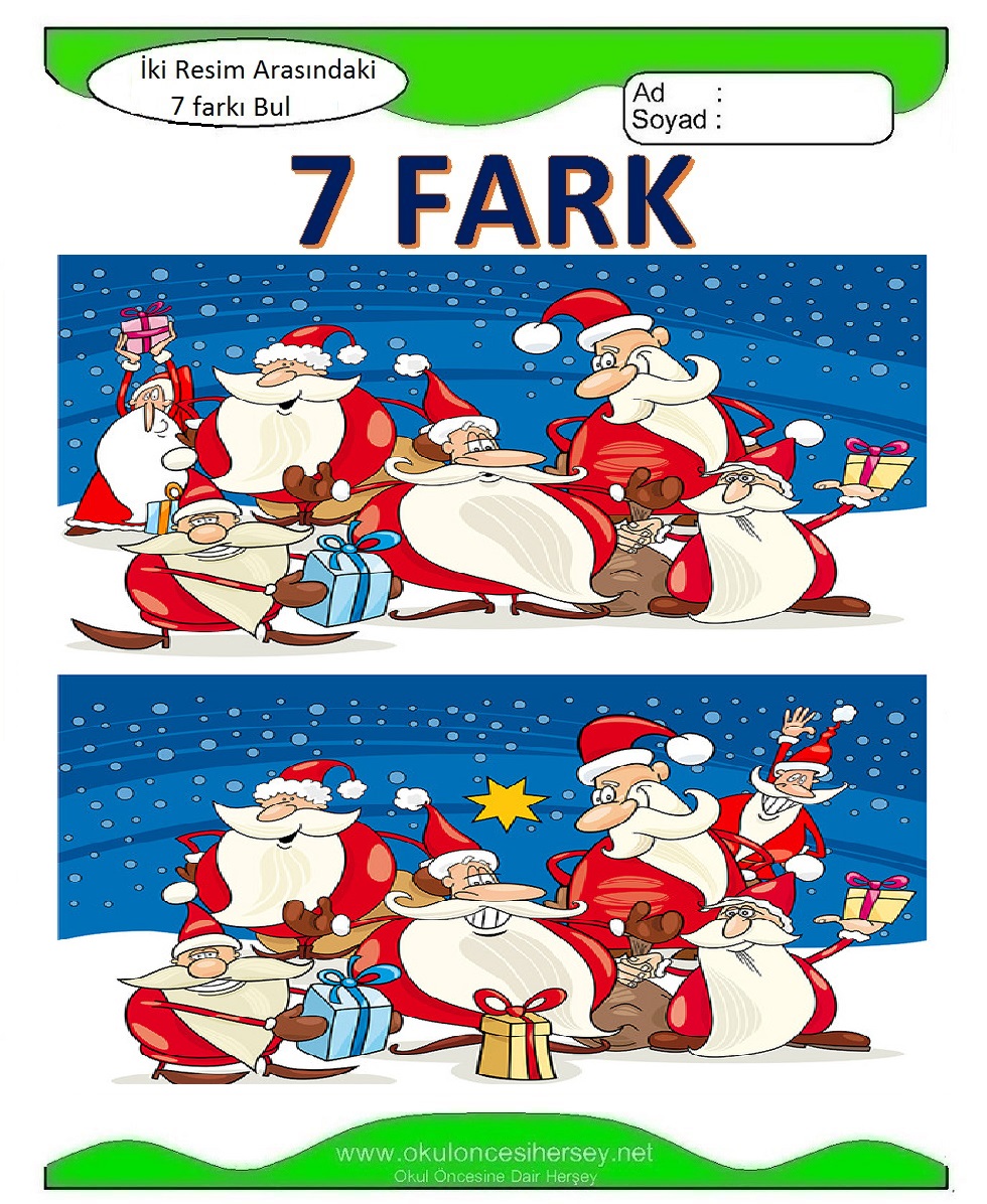 İki Resim Arasındaki 7 Farkı Bul