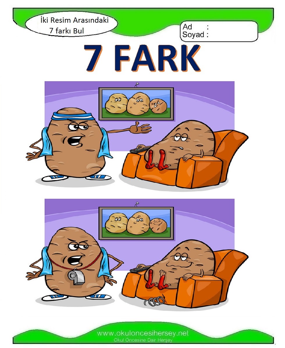 İki Resim Arasındaki 7 Farkı Bul