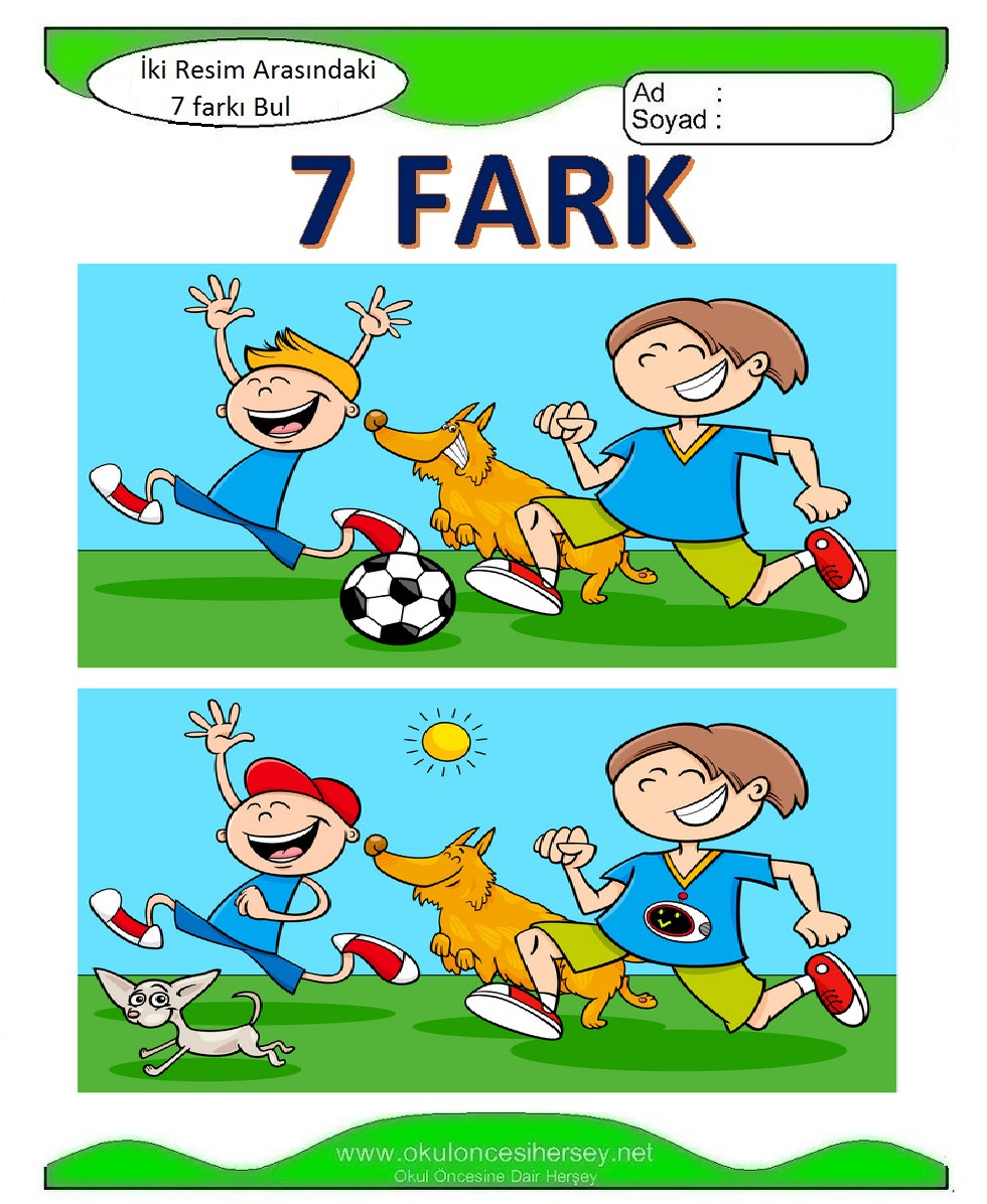 İki Resim Arasındaki 7 Farkı Bul