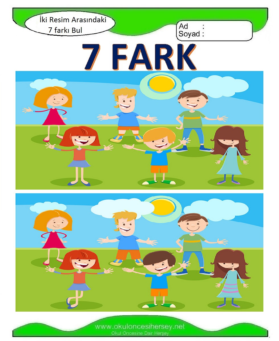 İki Resim Arasındaki 7 Farkı Bul