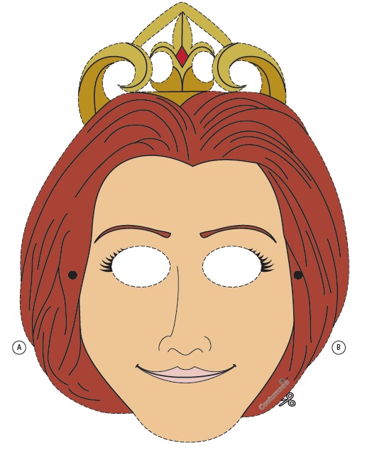 Çocuklar İçin  Kral-Kralice Hazır Maske Şablonları 