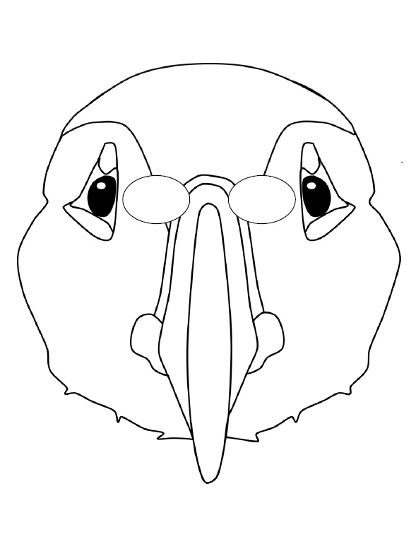 Çocuklar İçin  Penguen Hazır Maske Şablonları 