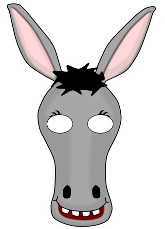  Eşek    maske Şablonları