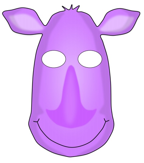   Gergedan  maske Şablonları