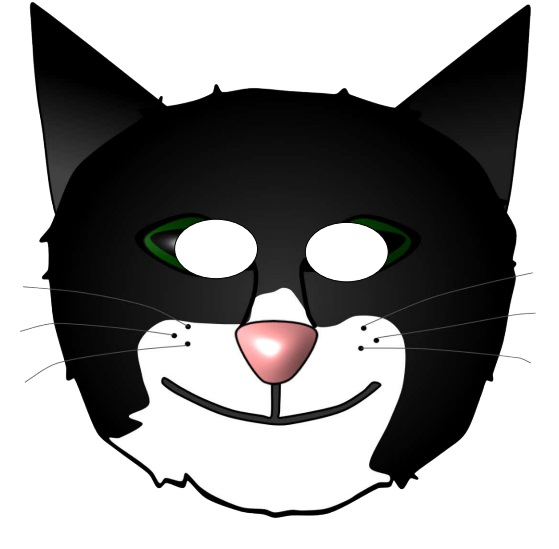 Çocuklar İçin  Kedi Hazır Maske Şablonları 