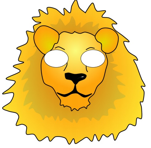 Aslan maske Şablonları