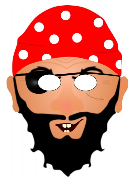   Korsan maske Şablonları