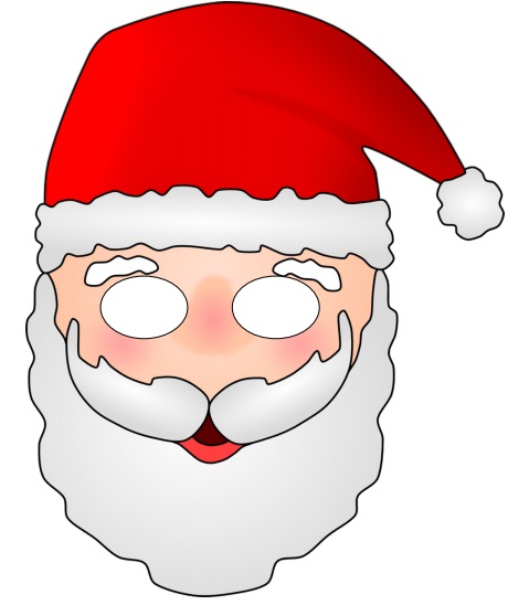 Çocuklar İçin  Noel Baba Hazır Maske Şablonları 