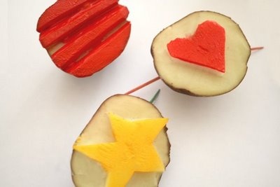 Patates Baskı Çalışmalaçrı