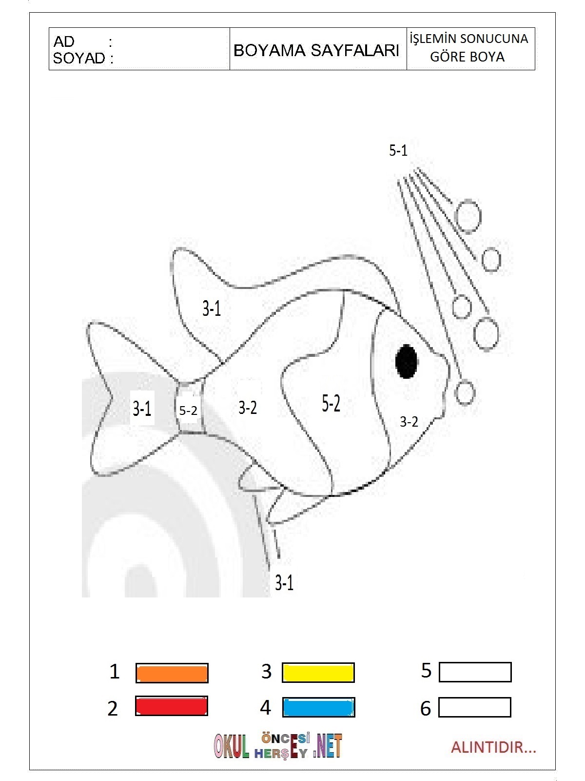 Rakama Göre Boyama Sayfaları 11