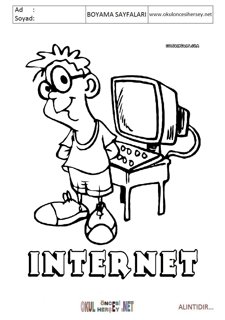 Çocuklar İçin  internet Boyama Sayfaları 