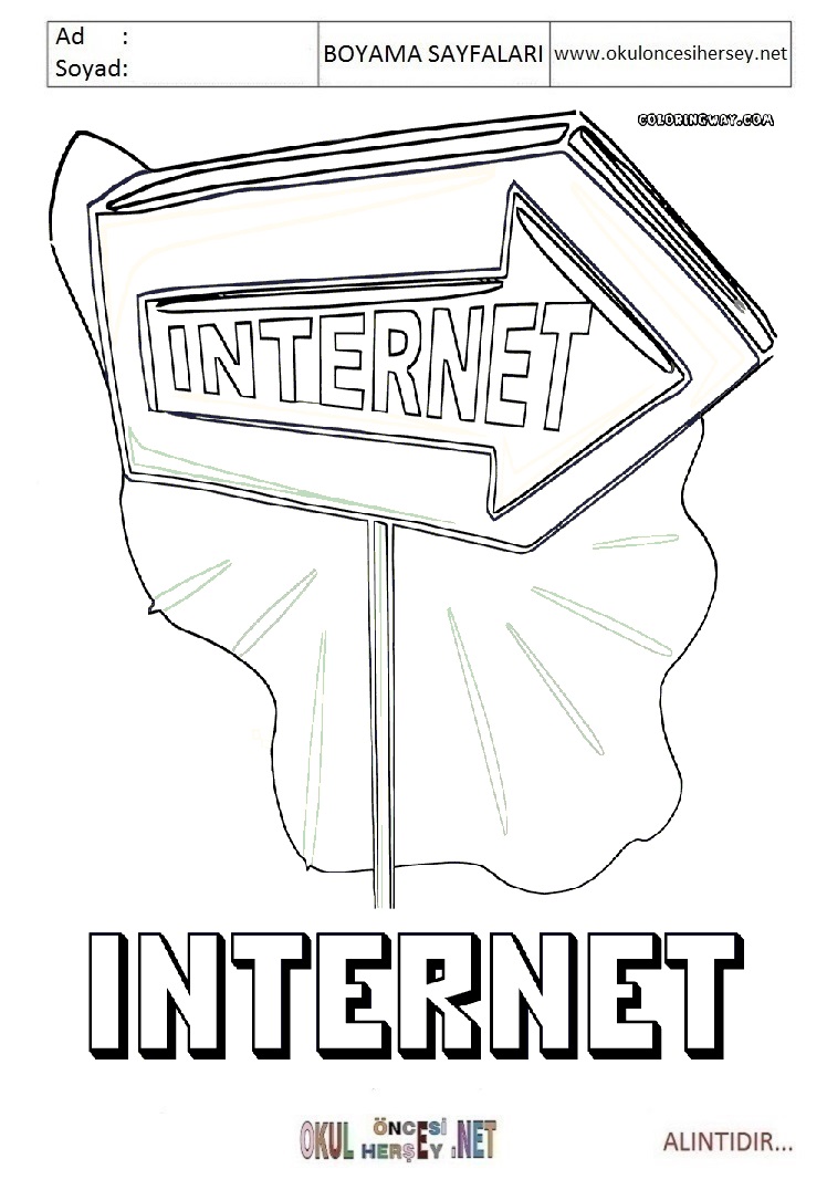 Çocuklar İçin  internet Boyama Sayfaları 
