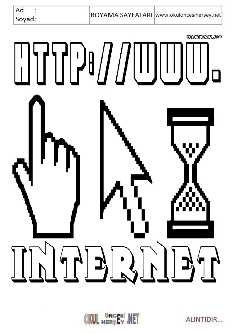 Çocuklar İçin  internet Boyama Sayfaları 