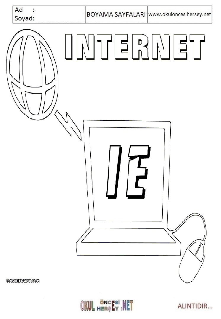 Çocuklar İçin  internet Boyama Sayfaları 