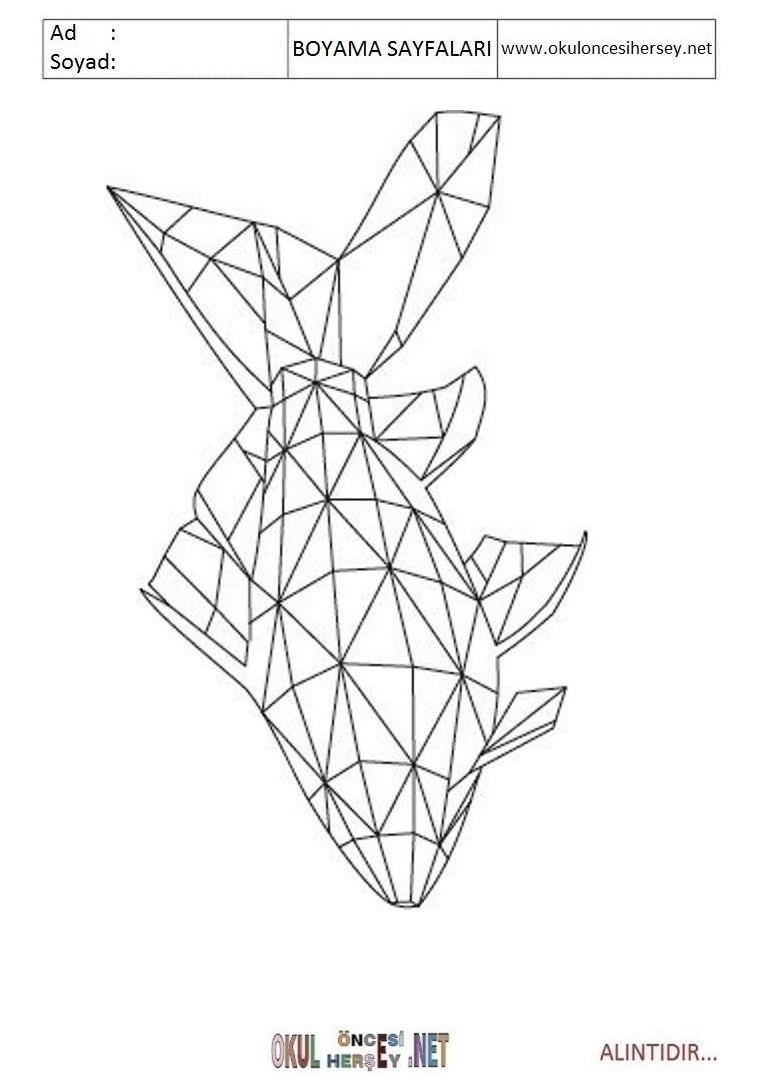 Çocuklar İçin  Geometrik-Cisimler Boyama Sayfaları 