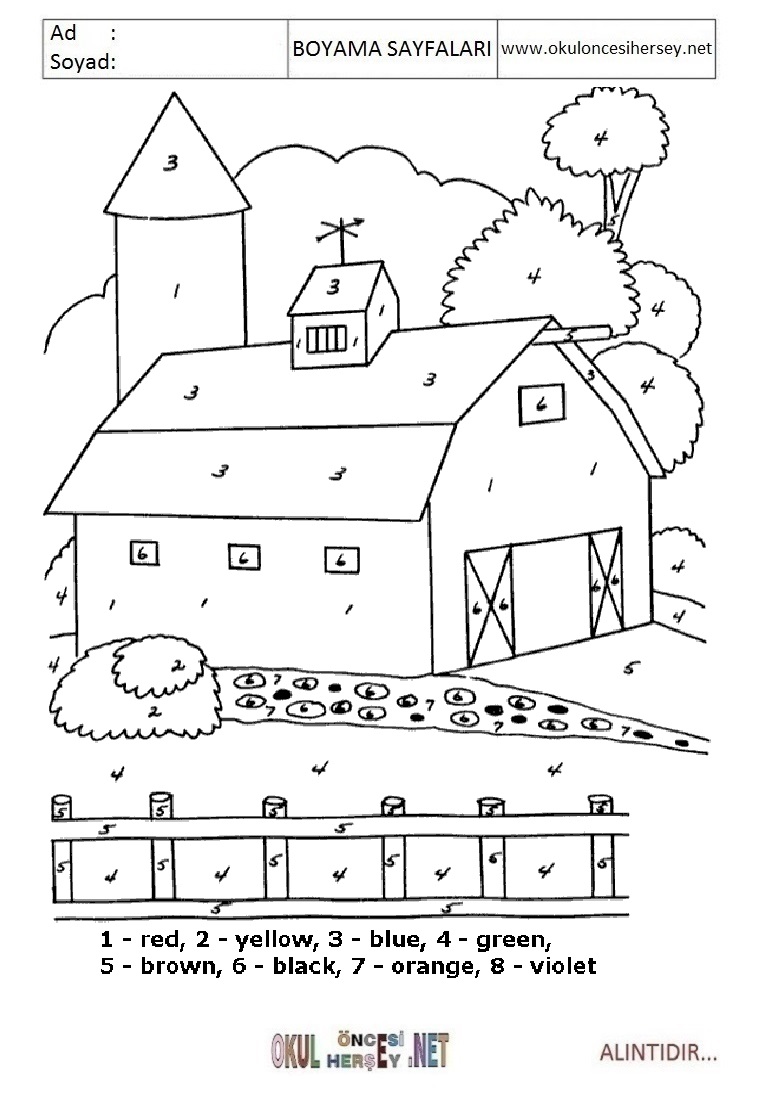 Rakama Göre Boya- Sayıya göre boya