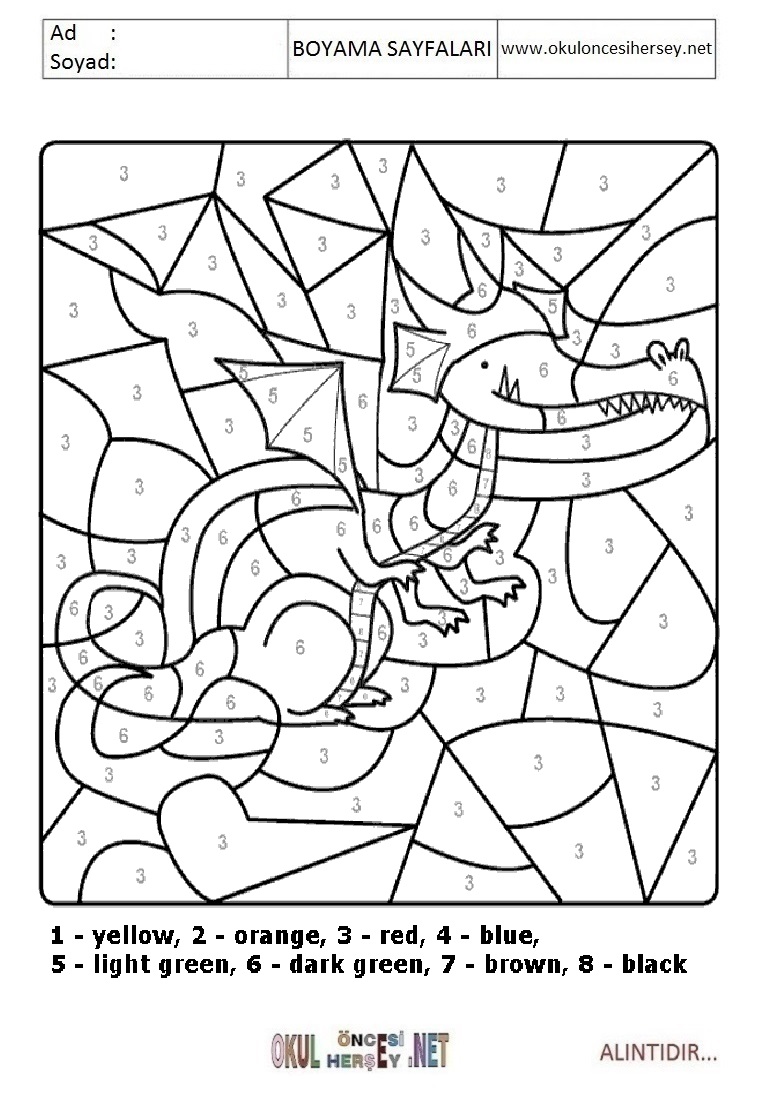 Rakama Göre Boya- Sayıya göre boya