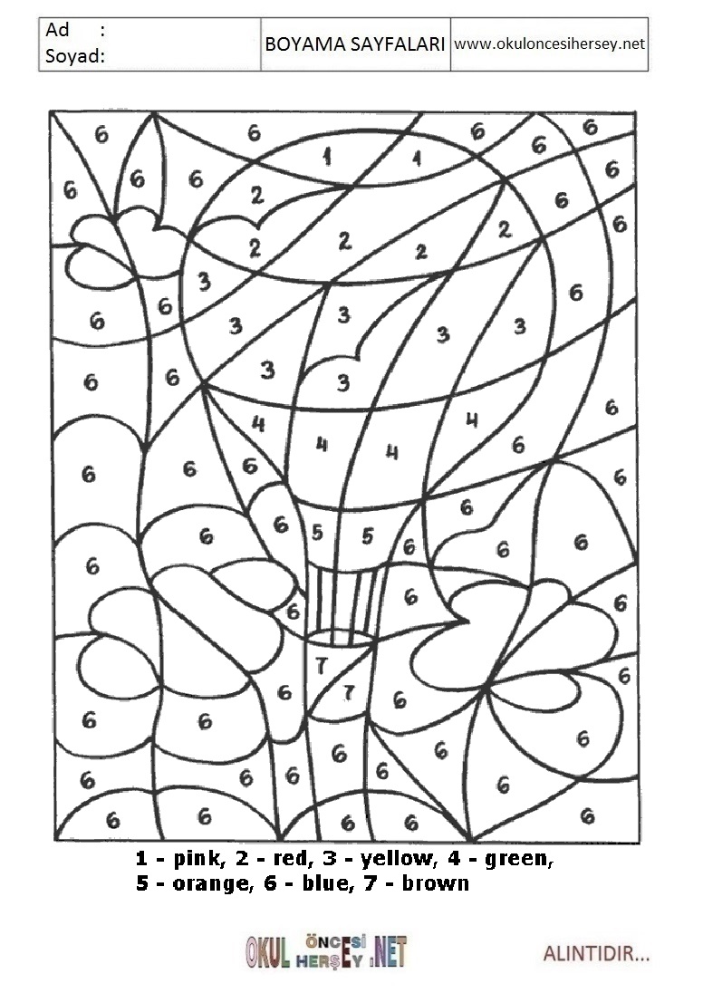Rakama Göre Boya- Sayıya göre boya
