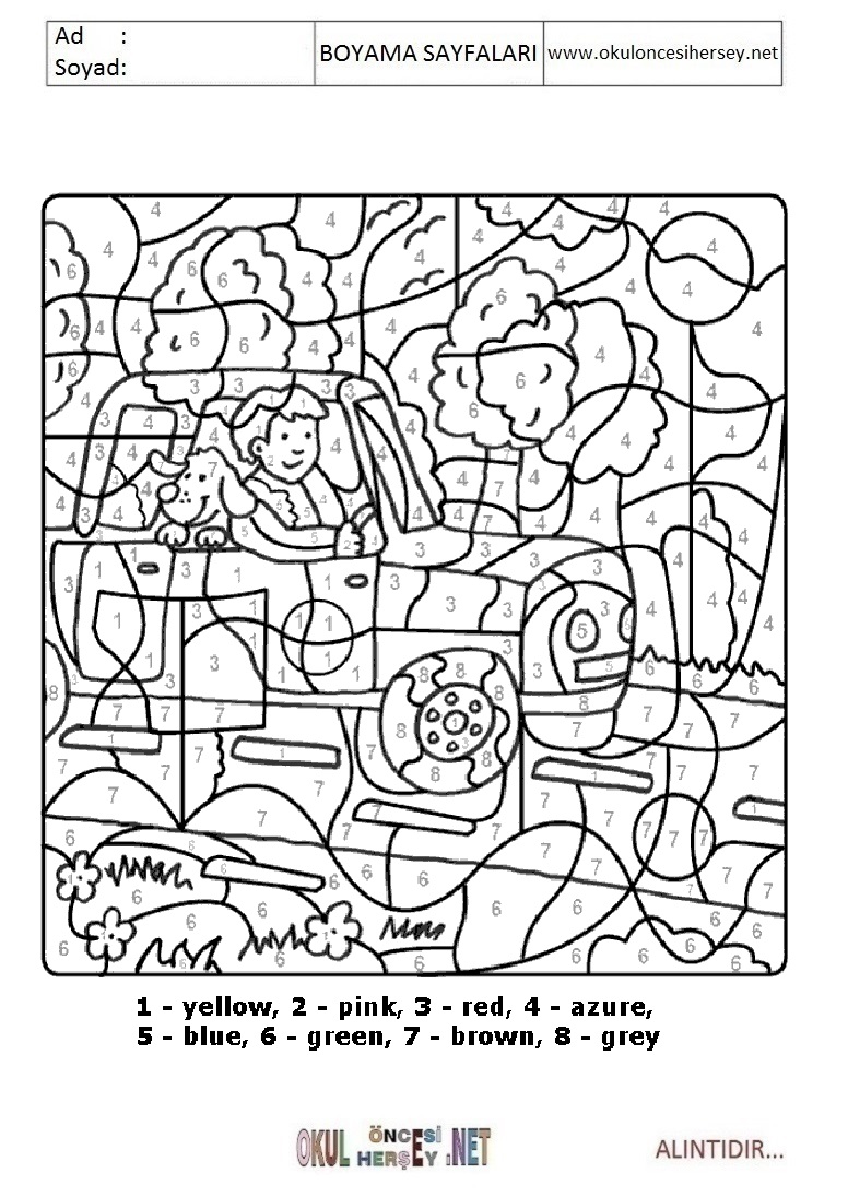 Rakama Göre Boya- Sayıya göre boya