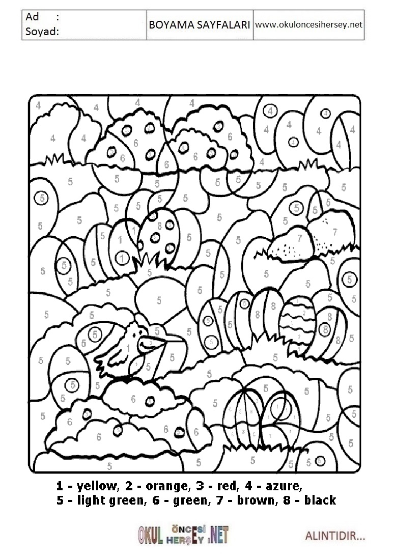 Rakama Göre Boya- Sayıya göre boya